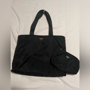 Prada Tesuto Tote Bag + Prada Pouch